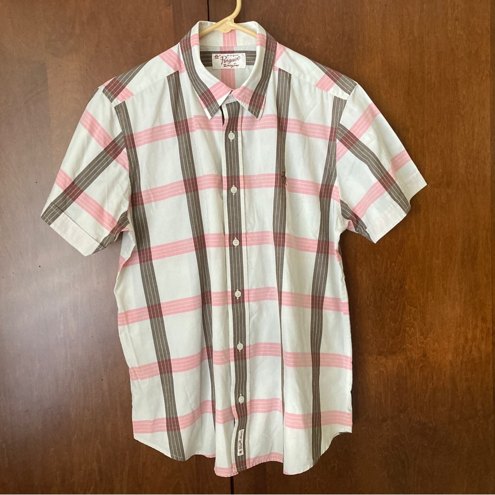 Original Penguin Plaid Button Down Shirt Men's M